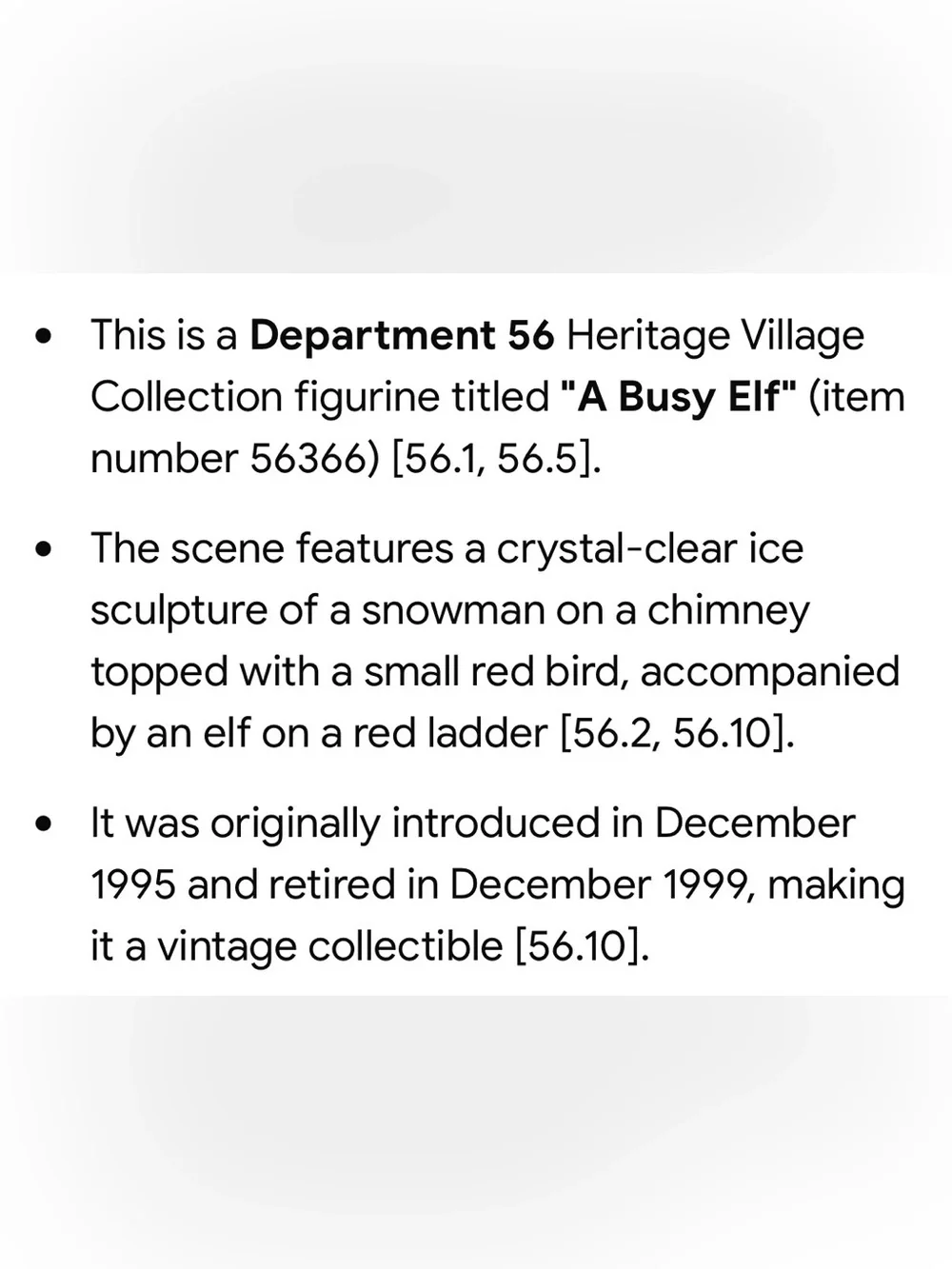 Department 56 A busy elf Sculpture with Holiday Figurines